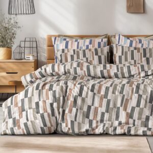 Beauty Home Σετ σεντόνια φανελένια μονά με λάστιχο Pinot Art 12632 105×200+32 Μπεζ,Πράσινο