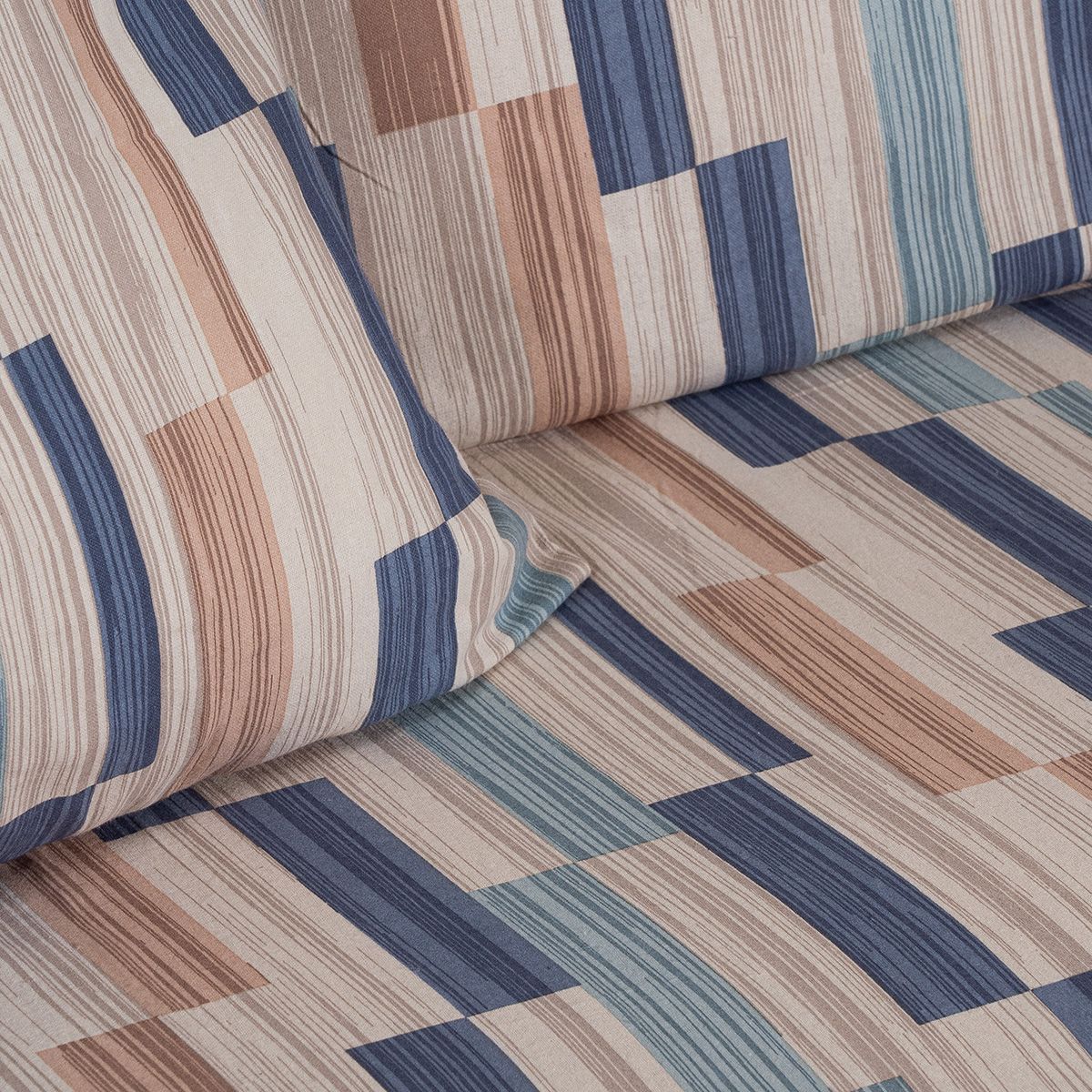 Beauty Home Σετ σεντόνια φανελένια μονά Candy Art 12633 170x260 Μπεζ,Μπλε - Image 3