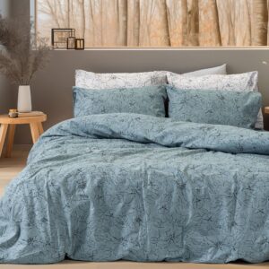 Beauty Home Σετ παπλωματοθήκη φανελένια μονή Nebbiolo Art 12636 160×240 Πετρόλ