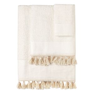 Beauty Home Σετ πετσέτες 3τμχ με φουντάκια Art 3442 (30×50+50×90+70×140) Εκρού