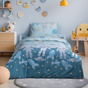 Beauty Home Σετ πάπλωμα μονό Shpok Art 6234 160×240 Πετρόλ