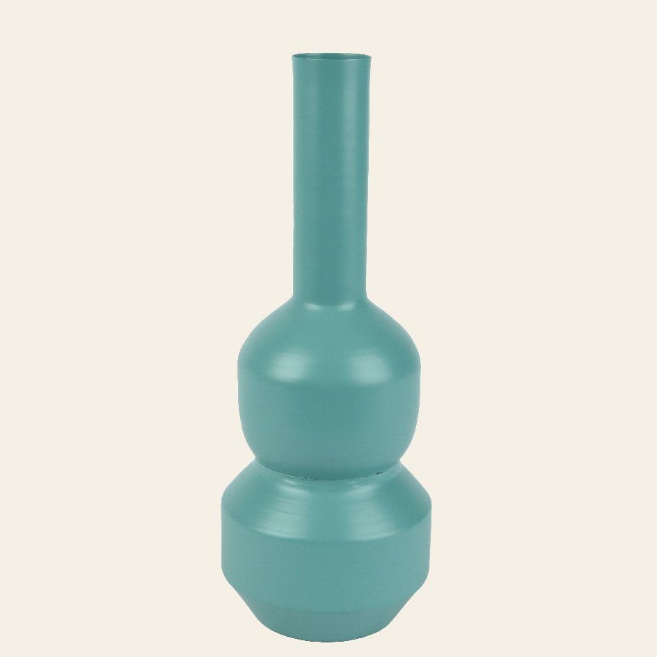 Beauty Home Μεταλλικό Βάζο Sage Green 12 x 34 cm - Image 2