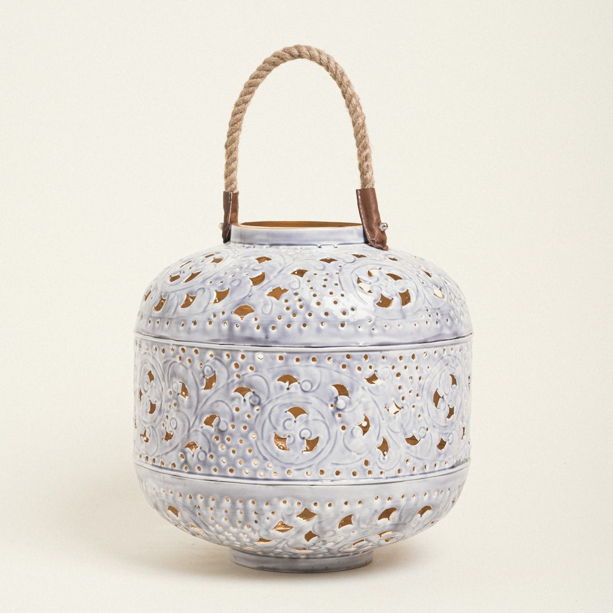 ΦΑΝΑΡΙ ΜΕΤΑΛΙΚΟ ΓΚΡΙ 30 x 28 cm Beauty Home - Image 3