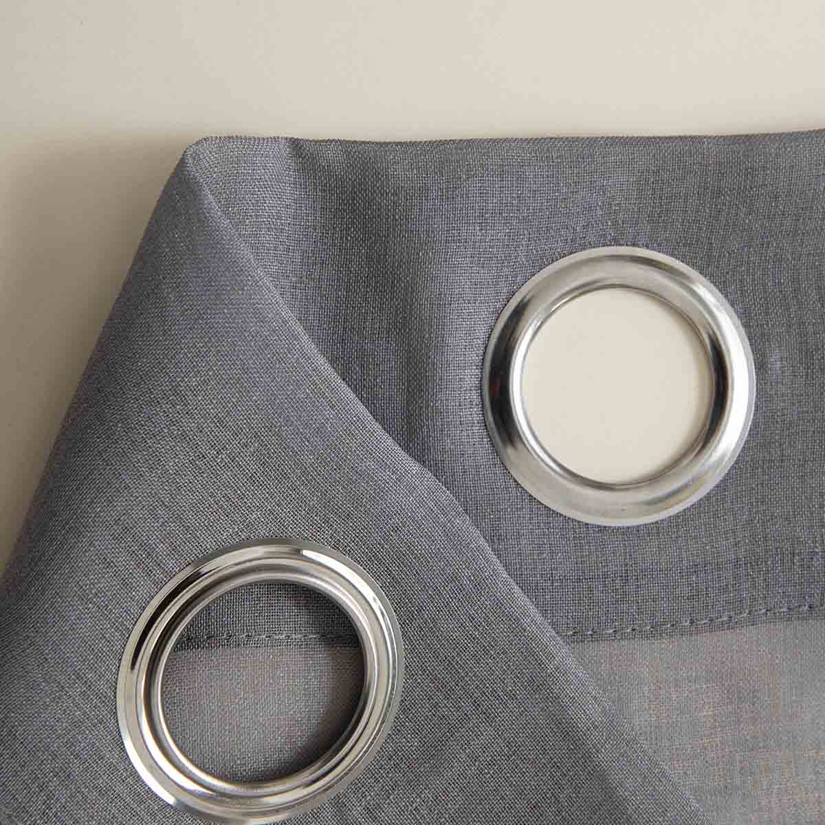 Beauty Home Κουρτίνα γάζα μονόχρωμη με 8 μεταλλικούς κρίκους Sharp Art 8448 140x270 Ανθρακί - Image 20