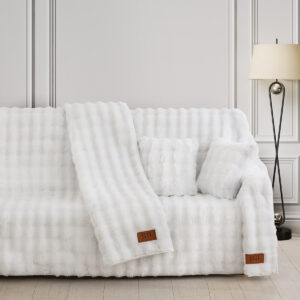 Beauty Home Γούνινη Μαξιλαροθήκη διακοσμητική Pop Art 8724 40×40 Λευκό