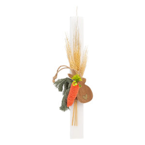 Beauty Home ΛΑΜΠΑΔΑ ΛΕΥΚΗ 33cm ΛΑΓΟΣ ΜΕ ΚΑΡΟΤΟ