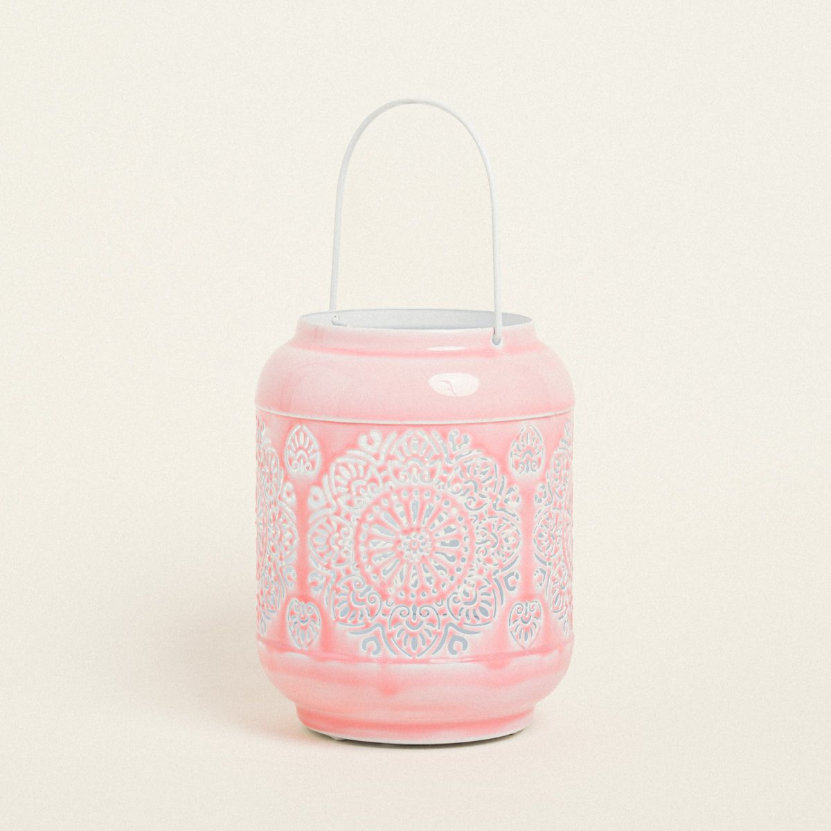 ΦΑΝΑΡΙ ΜΕΤΑΛΙΚΟ ΡΟΖ 15 x 20 cm Beauty Home - Image 3