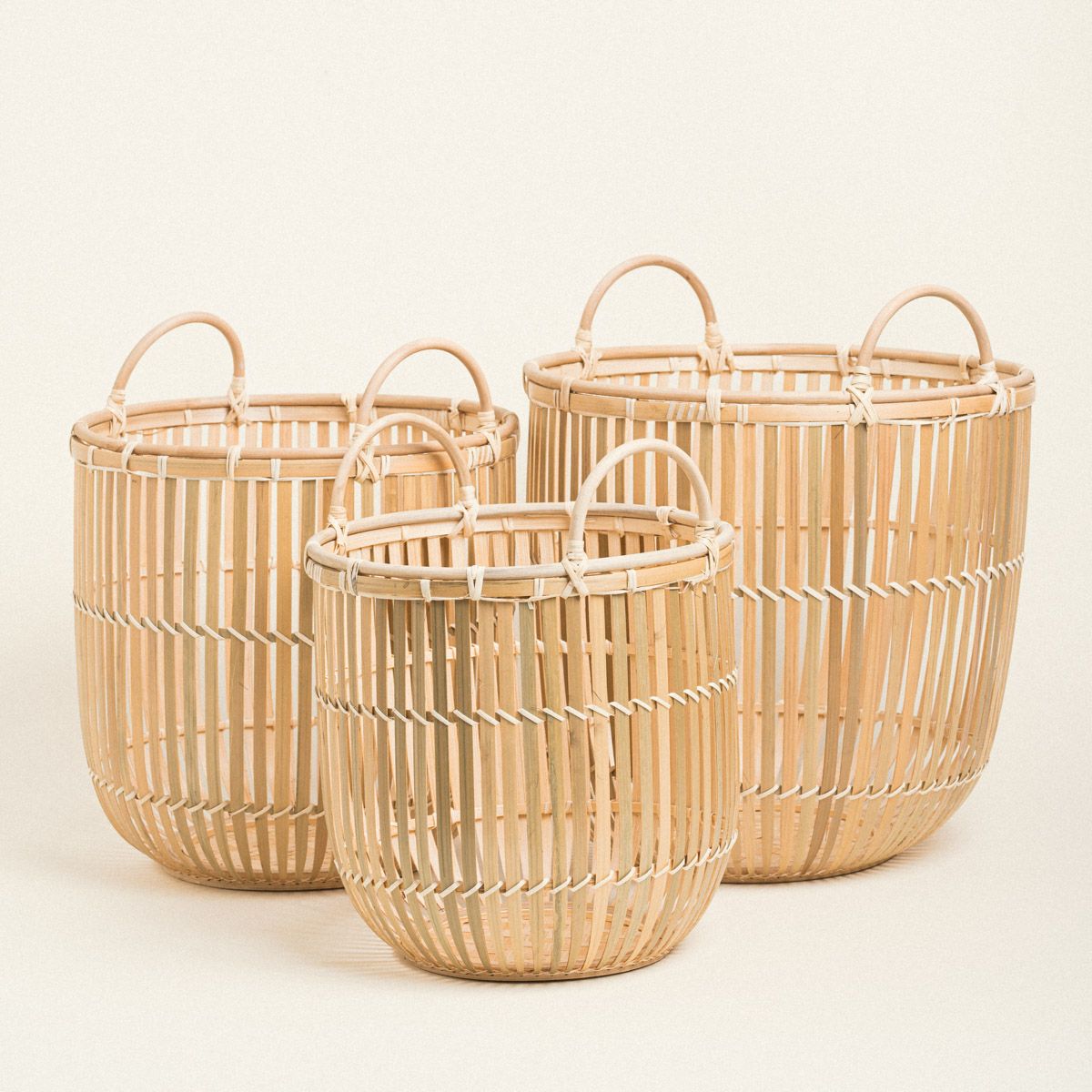 ΚΑΛΑΘΙΑ ΜΠΑΜΠΟΥ 38 x 35 cm ΣΕΤ 3 ΤΜΧ Beauty Home - Image 3